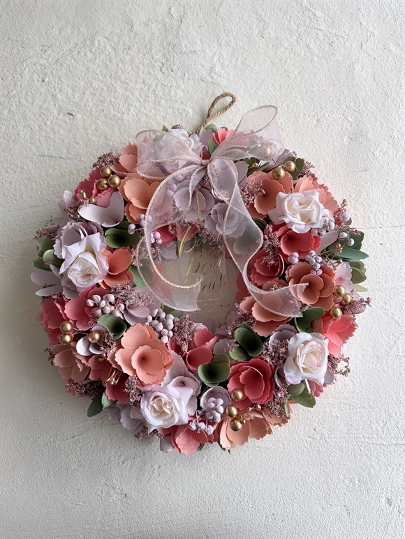 【母の日2026】ナチュラルリース［ピンク］