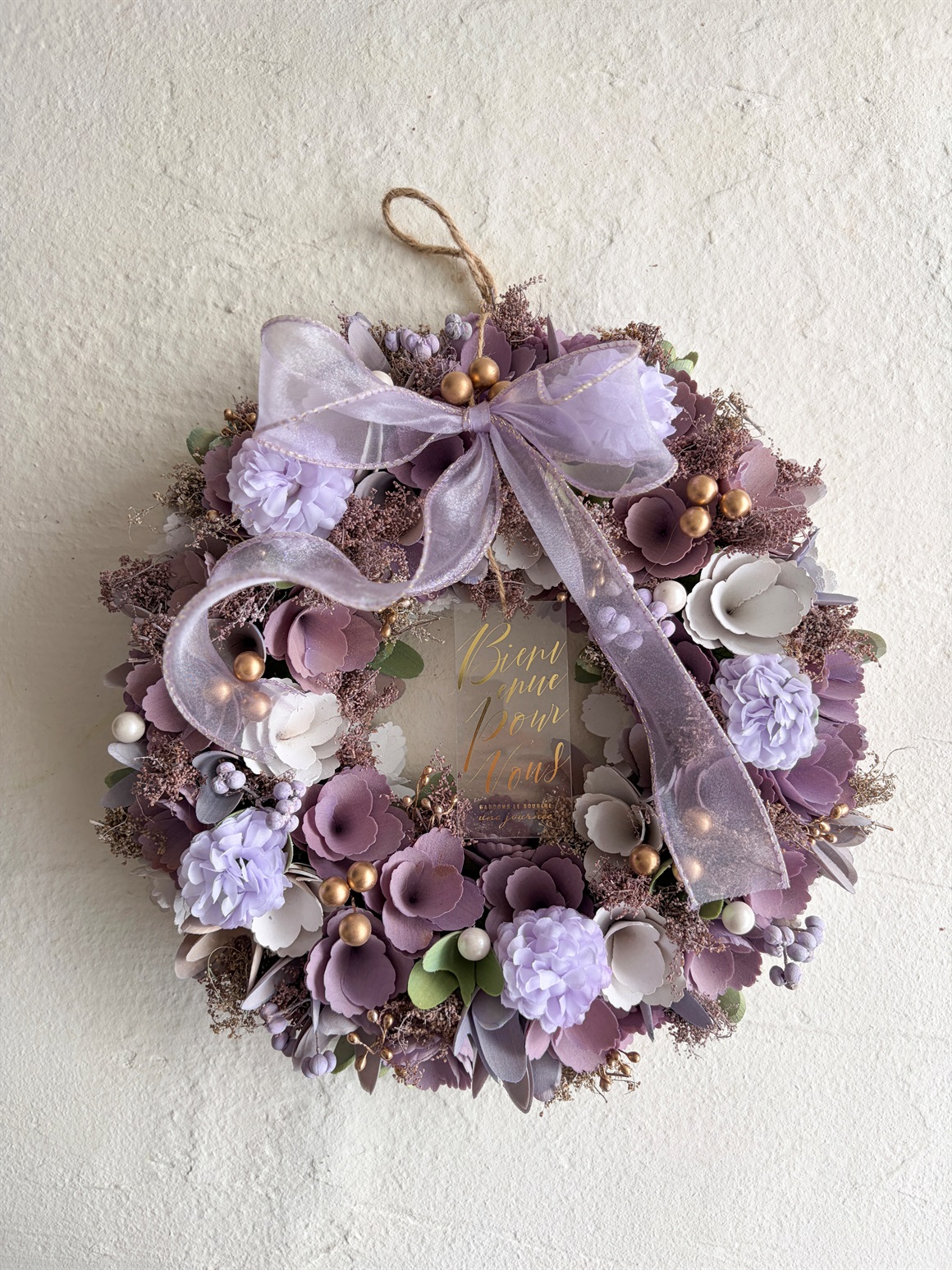 【母の日2026】ナチュラルリース［パープル］